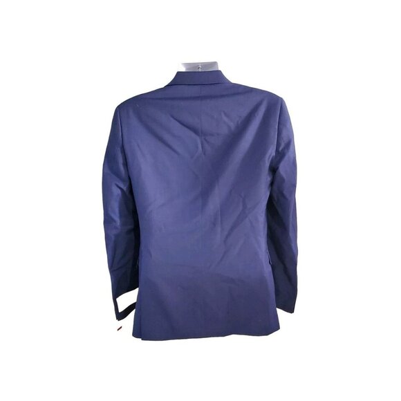 Calvin Klein Wool Suit Jacket Mens 36 Regular Slim Fit Blue Flaw Holes - Picture 10 of 15